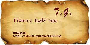 Tiborcz György névjegykártya