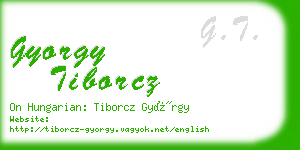 gyorgy tiborcz business card